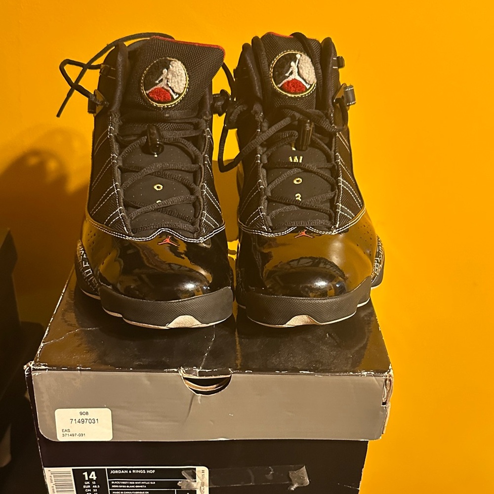 Jordan 6 Rings HOF in Black, Red, White, and Gold